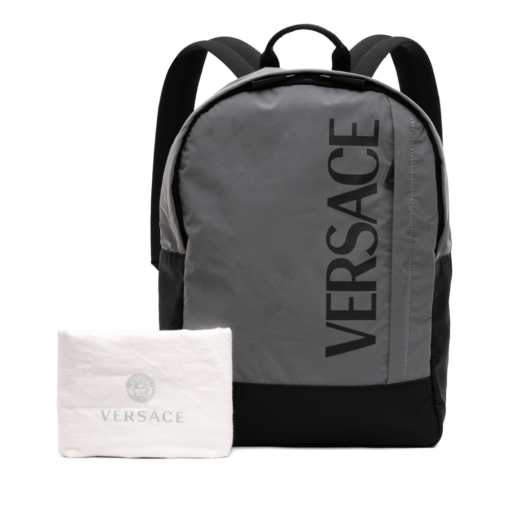 Pre-Loved Versace Nylon Logo Print Backpack - Picture 7 of 7